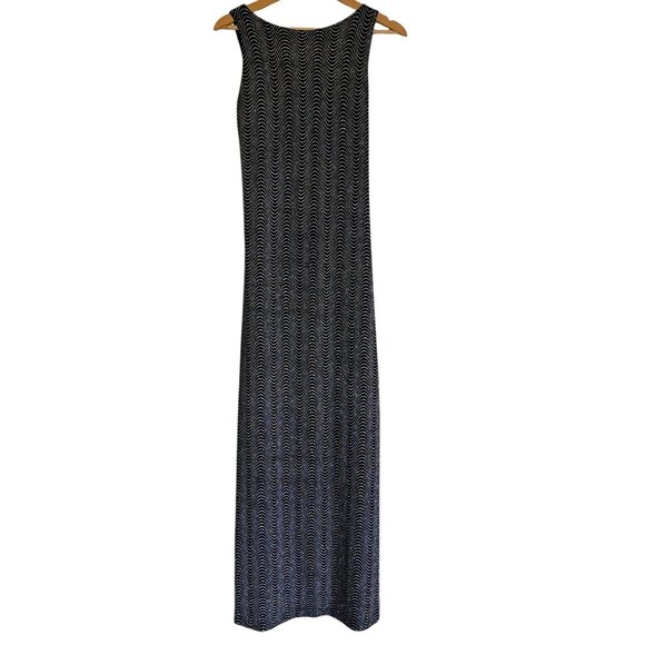Vintage VTG Ronni Nicole Multicolor Sparkle Stretchy Black Open Back Maxi Length - Picture 1 of 8